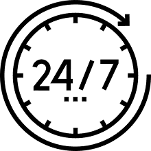 24 × 7 × 365 Days Service